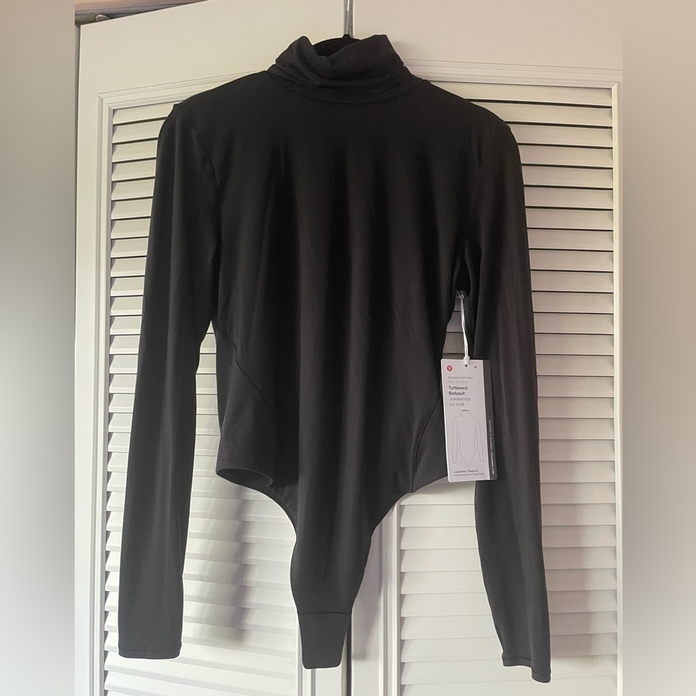 lululemon Nulu Black Long Sleeve Turtleneck Bodysuit